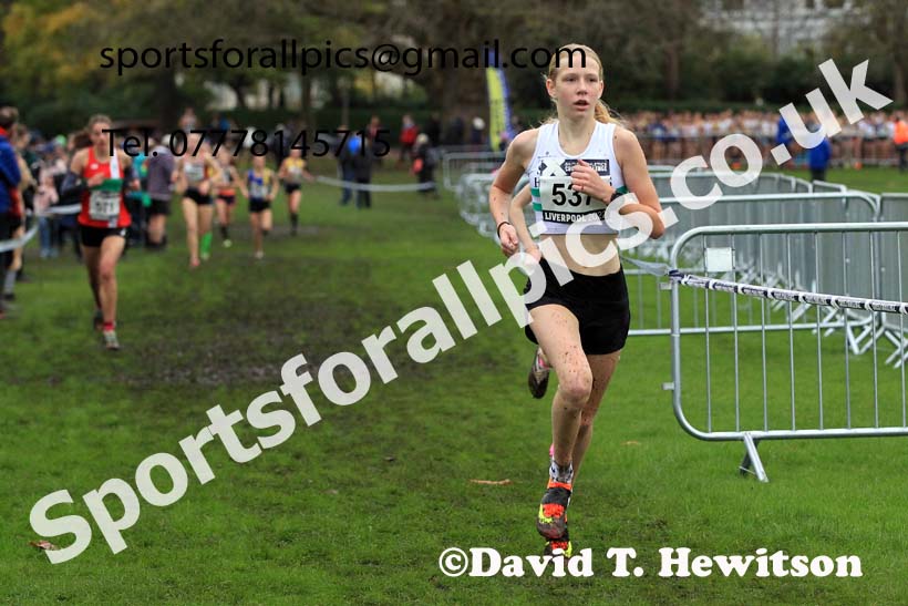 Girls Under-15s, 2022 British Athletics Cross Challenge, Sefton Park, Liverpool.  Photo: David T. Hewitson/Sports for All Pics